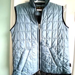 Woman’s Barbour Rosedale Gilet US 8 Slate Blue with Black Cord Trim